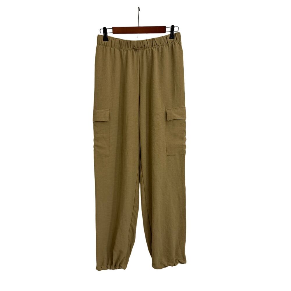 Rachel Zoe Brown Tan Mid Rise Cargo Parachute Pants Size Women's Small NWT